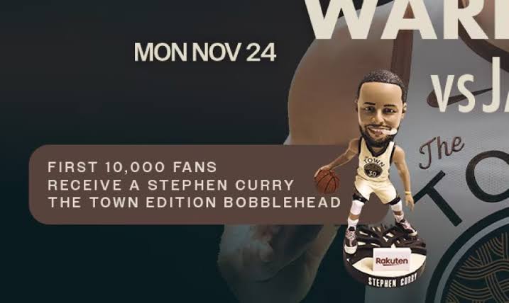Stephen Curry Bobblehead 2025 – The Town Edition – Golden State Warriors NBA Figure