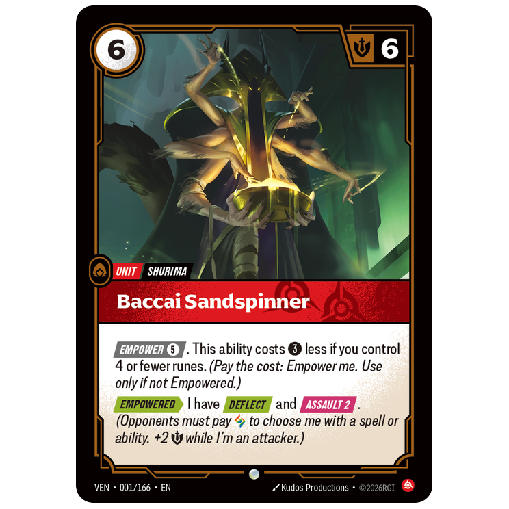 Riftbound TCG - Baccai Sandspinner | Vendetta 001/166