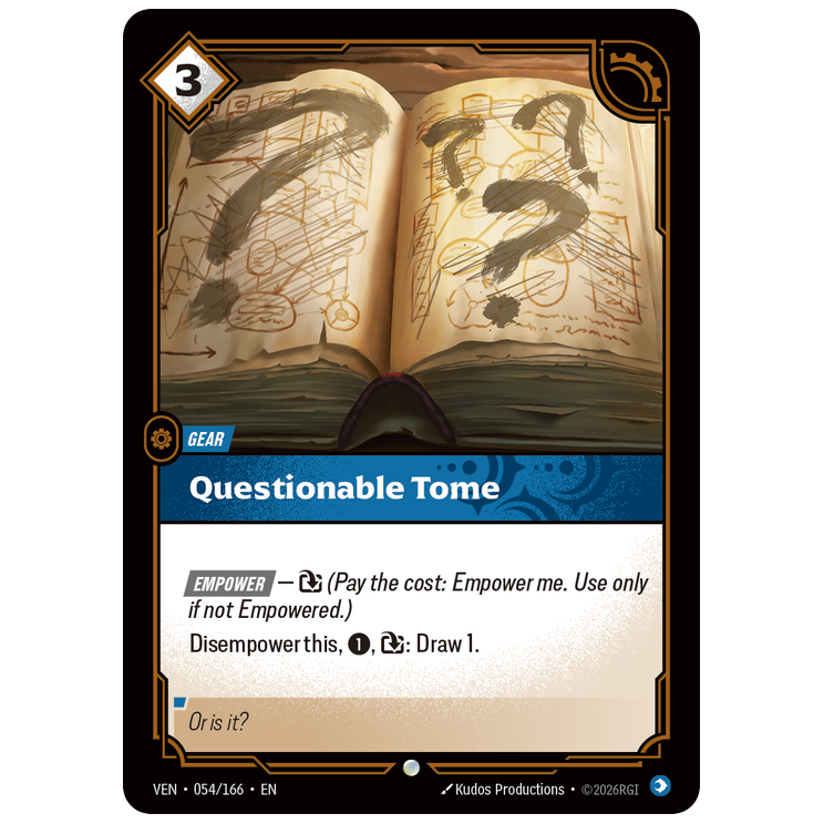Riftbound TCG - Questionable Tome | Vendetta 054/166