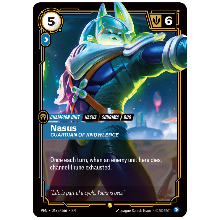 Riftbound TCG - Nasus, Guardian of Knowledge | Vendetta 063a/166