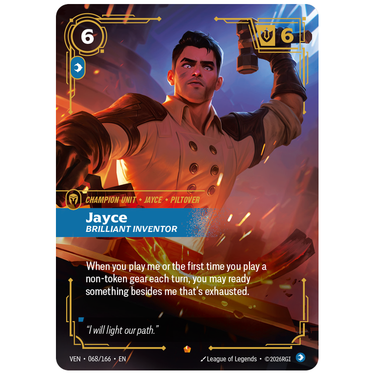 Riftbound TCG - Jayce, Brilliant Inventor | Vendetta 068/166