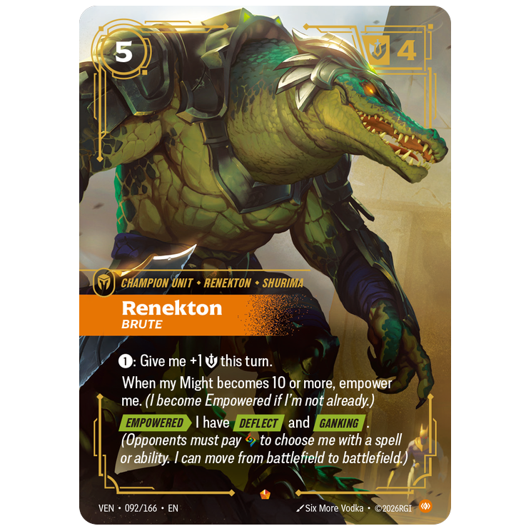 Riftbound TCG - Renekton, Brute | Vendetta 092/166