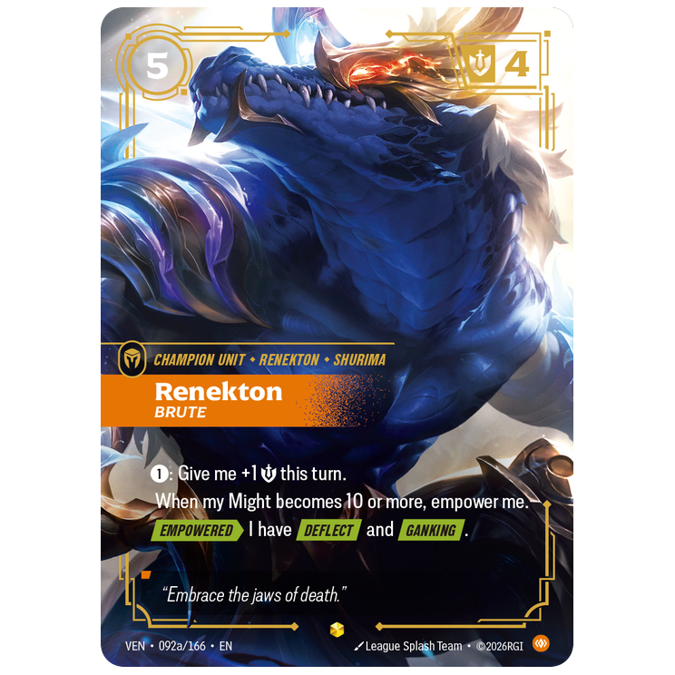 Riftbound TCG - Renekton, Brute | Vendetta 092a/166
