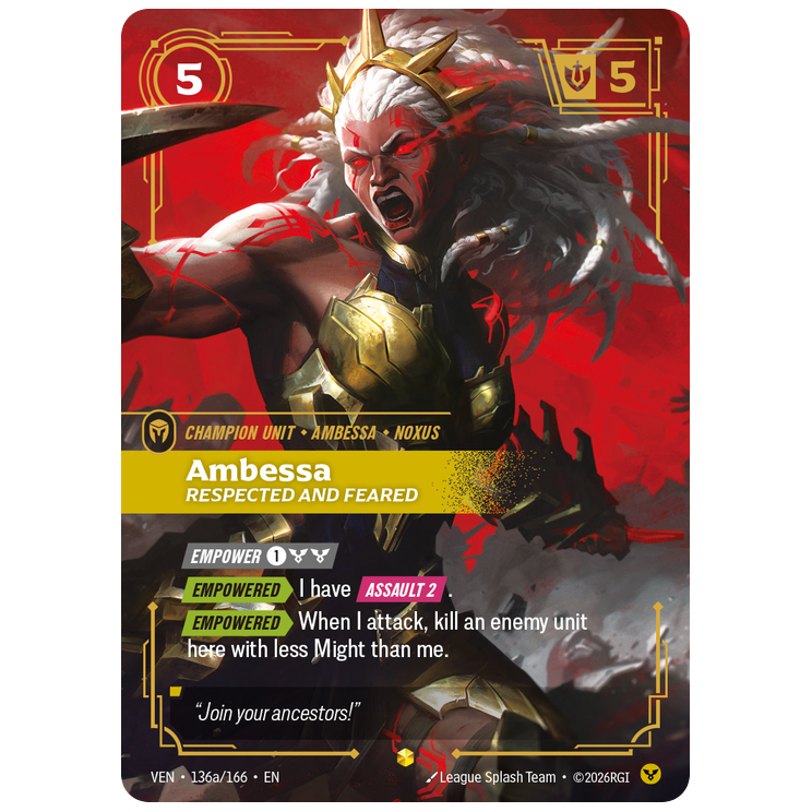 Riftbound TCG - Ambessa, Respected and Feared | Vendetta 136a/166