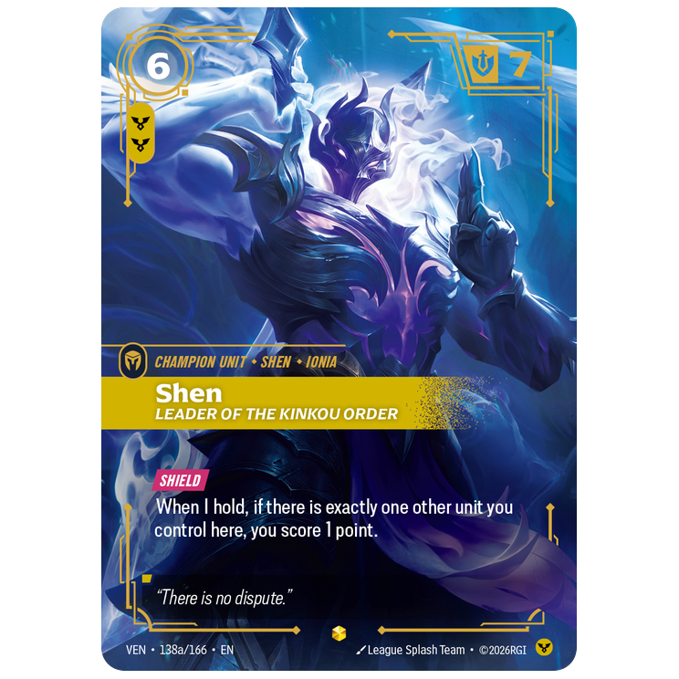 Riftbound TCG - Shen, Leader of the Kinkou Order | Vendetta 138a/166