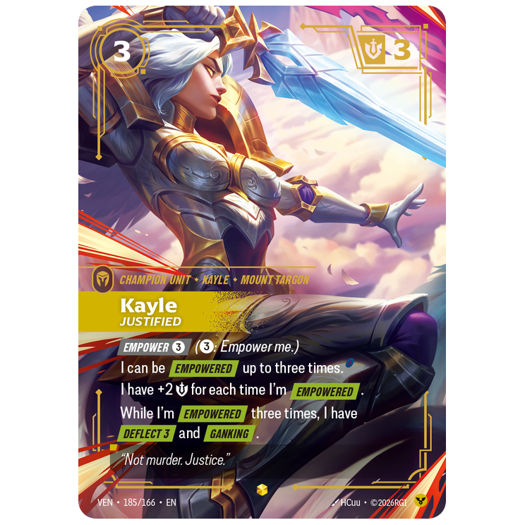 Riftbound TCG - Kayle, Justified | Vendetta 185/166