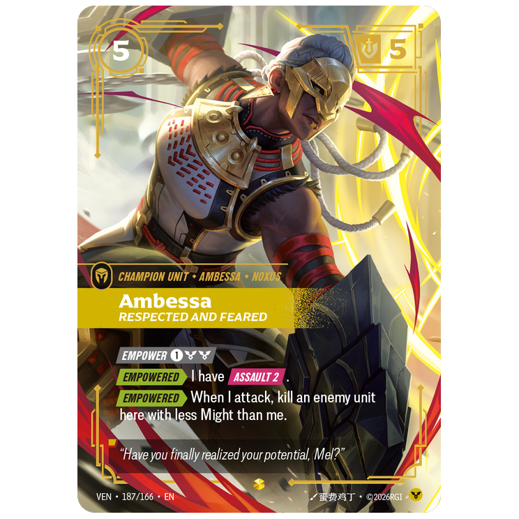 Riftbound TCG - Ambessa, Respected and Feared | Vendetta 187/166